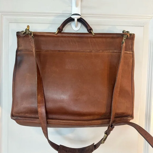 Vintage95 Coach Beekman British BrownLeather Briefcase/Messenger/Laptop Bag 5266